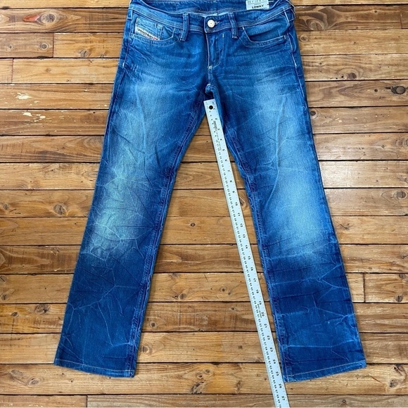 Diesel gold sequins Lowky jeans marble blue low rise  in size 27 straight leg - Picture 11 of 16